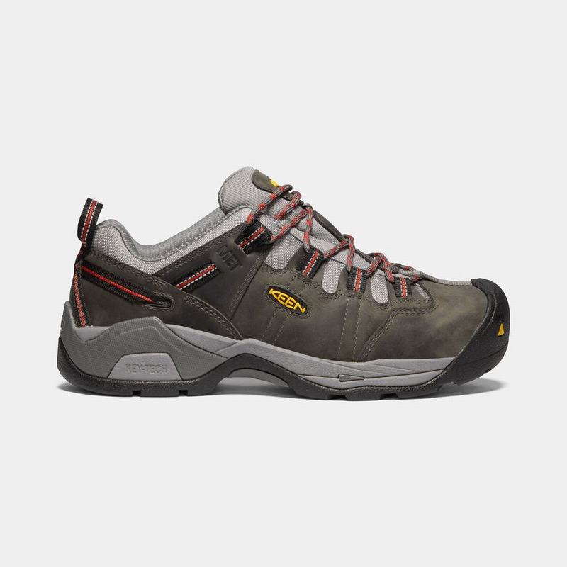 Zapatos De Trabajo Keen Detroit Xt Int. Met Steel Toe Para Hombre Verde Oliva - Zapatos Keen Mexico